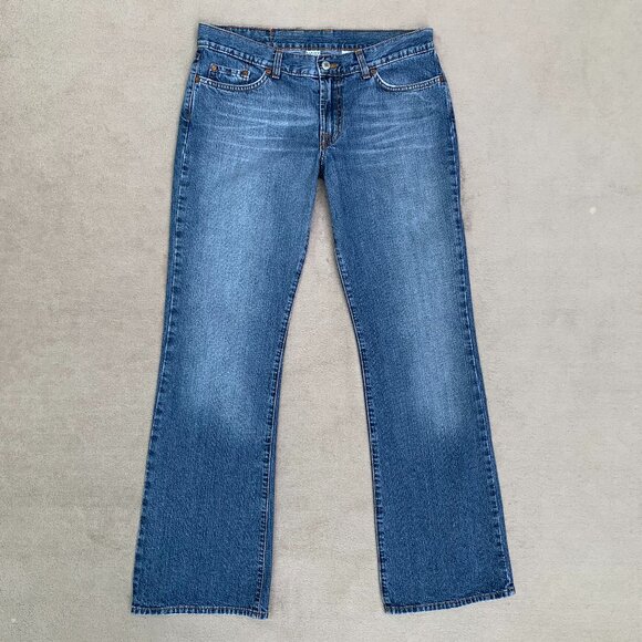 Lucky Brand Lowered Peanut Straight Leg Low Rise Jeans Sz 10/30 - Picture 1 of 15